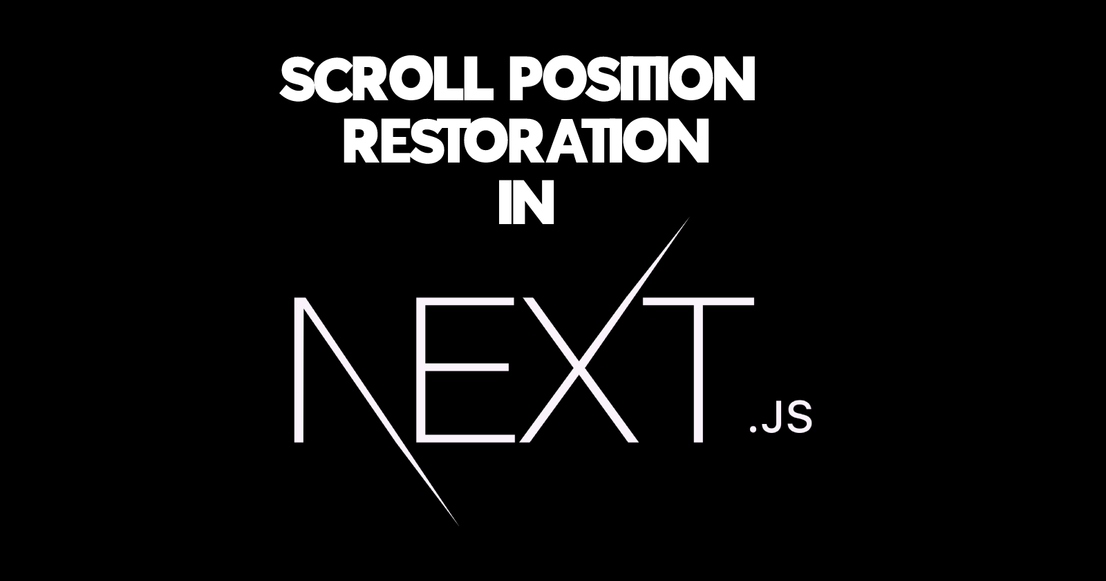 How to restore the scroll position in NextJS?